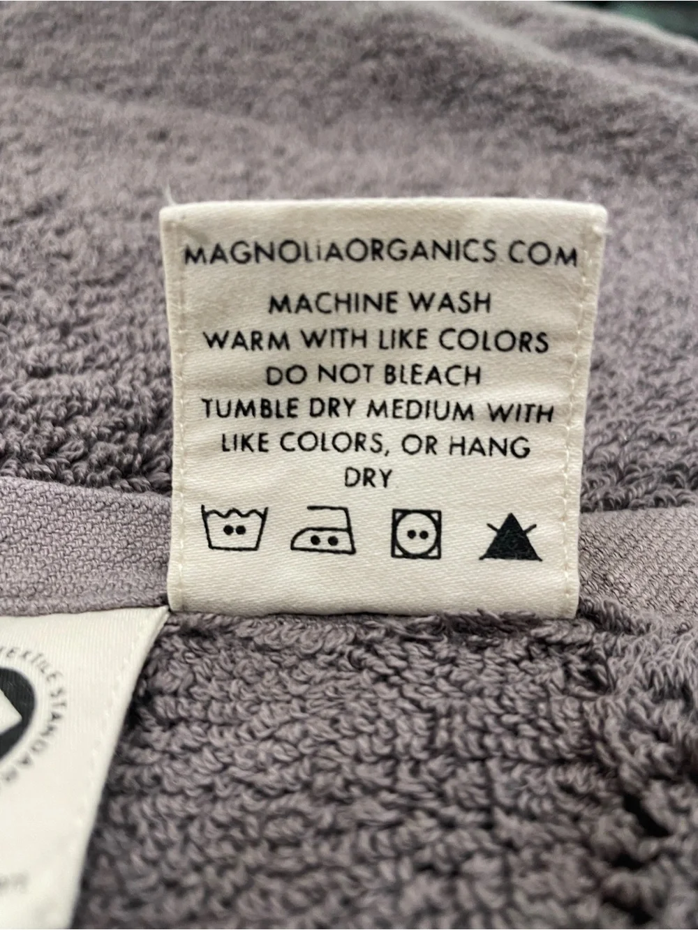 Magnolia Organic 100% Cotton Dark Gray Bath Towels 10 piece set